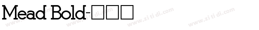 Mead Bold字体转换